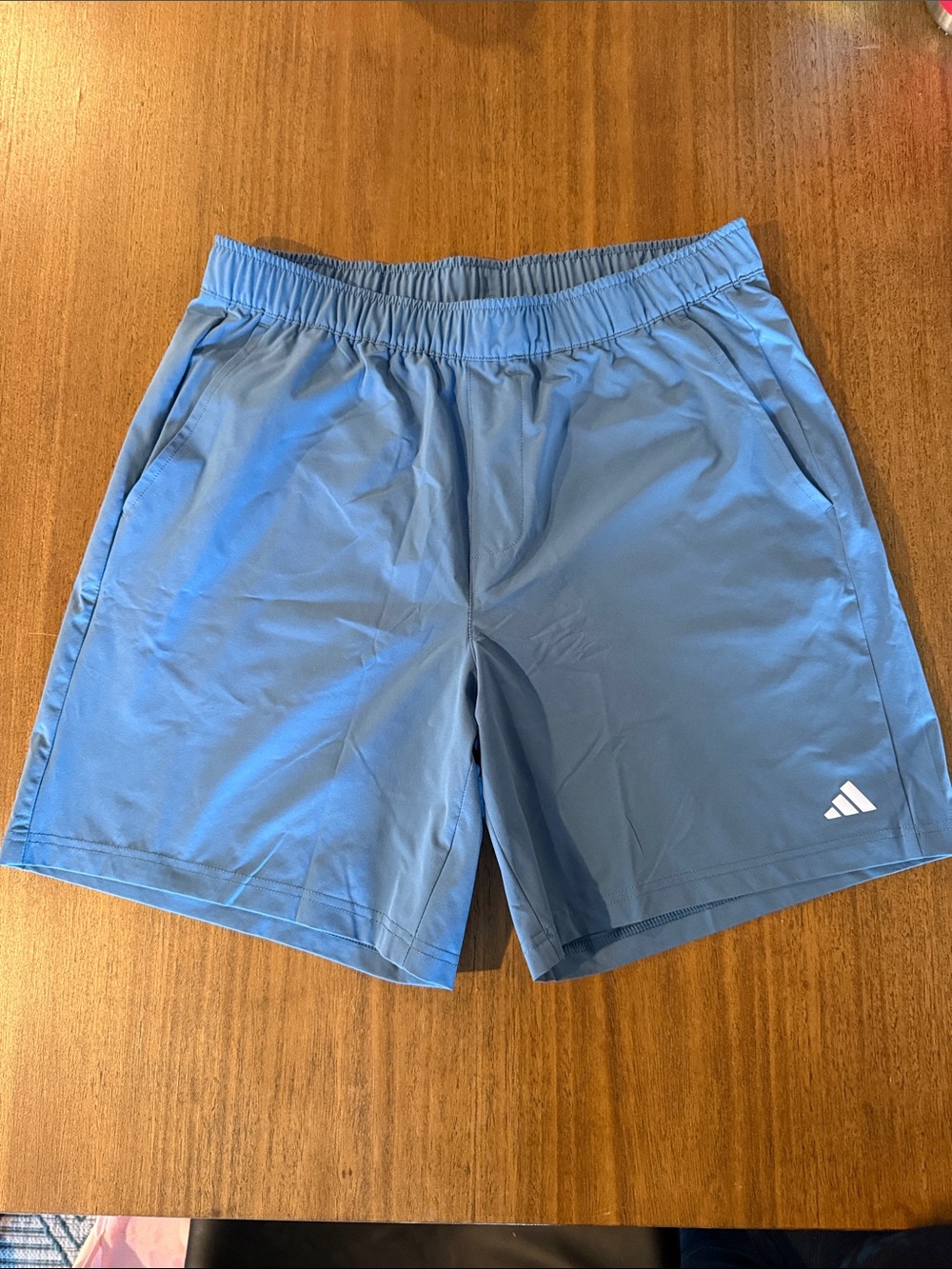 adidas Men's Sky Blue Athletic Training Shorts